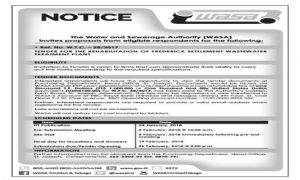 Tender specification preparation
